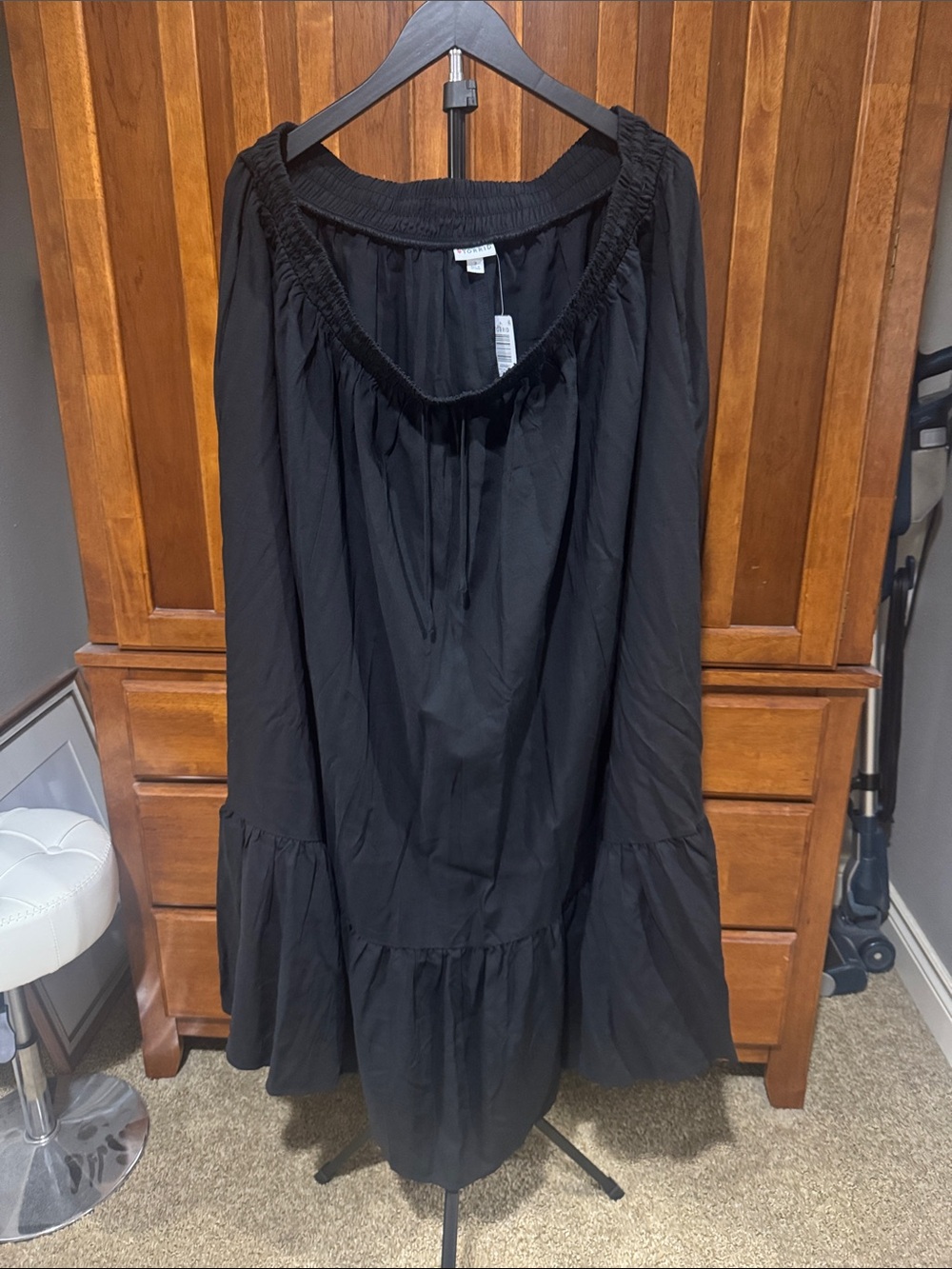 Black Tiered Maxi Skirt